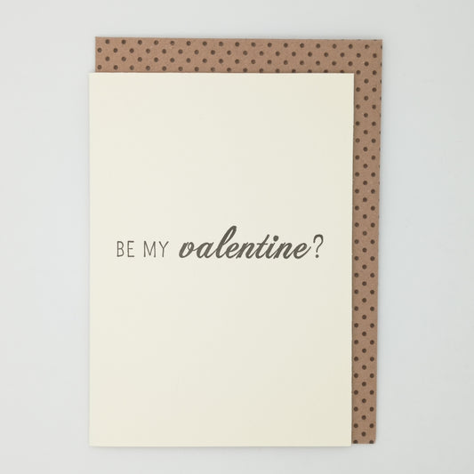 Be My Valentine card