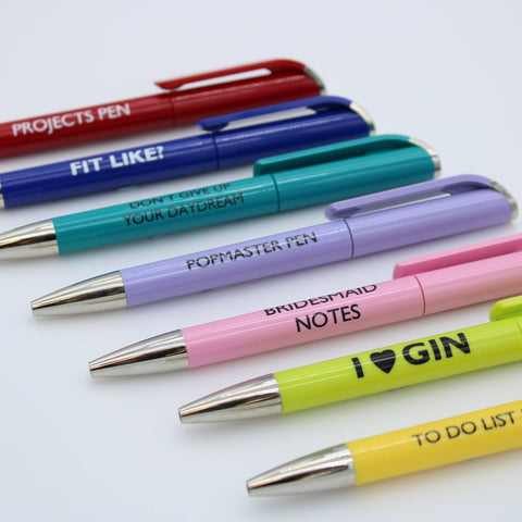 Personalised pens from the Pencil Me In stationery shop