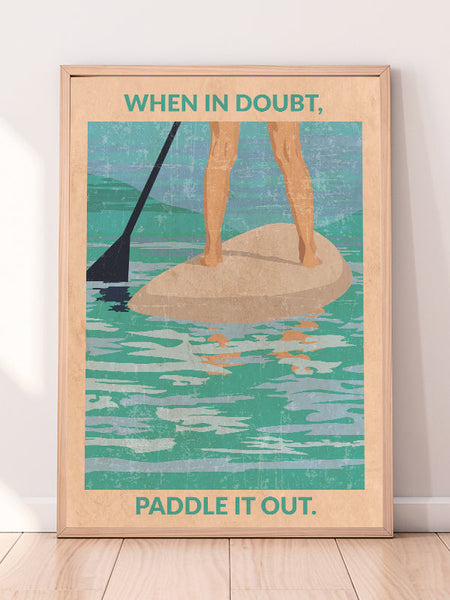 A paddleboarding art print from the Pencil Me In Stationery Shop. 