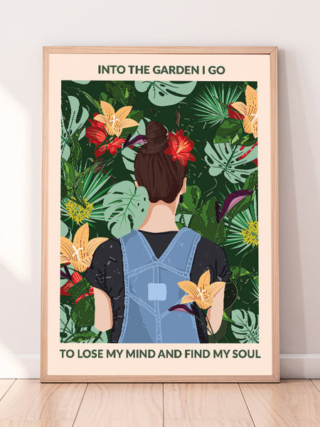 A gardening art print from Pencil Me In stationery shop.
