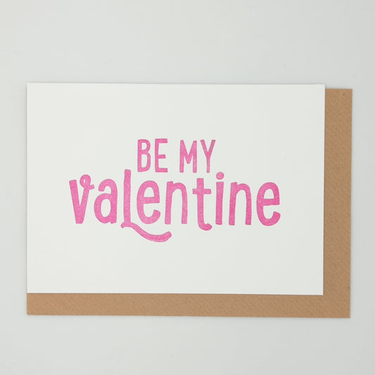 Pink Be My Valentine card