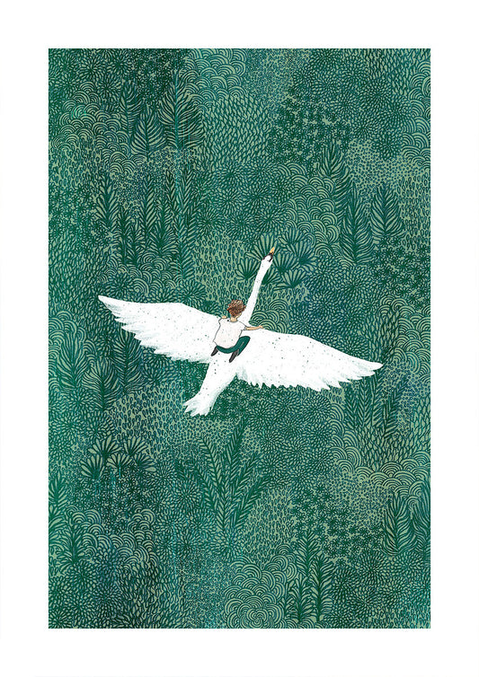 The swan print from the Pencil Me In stationery shop